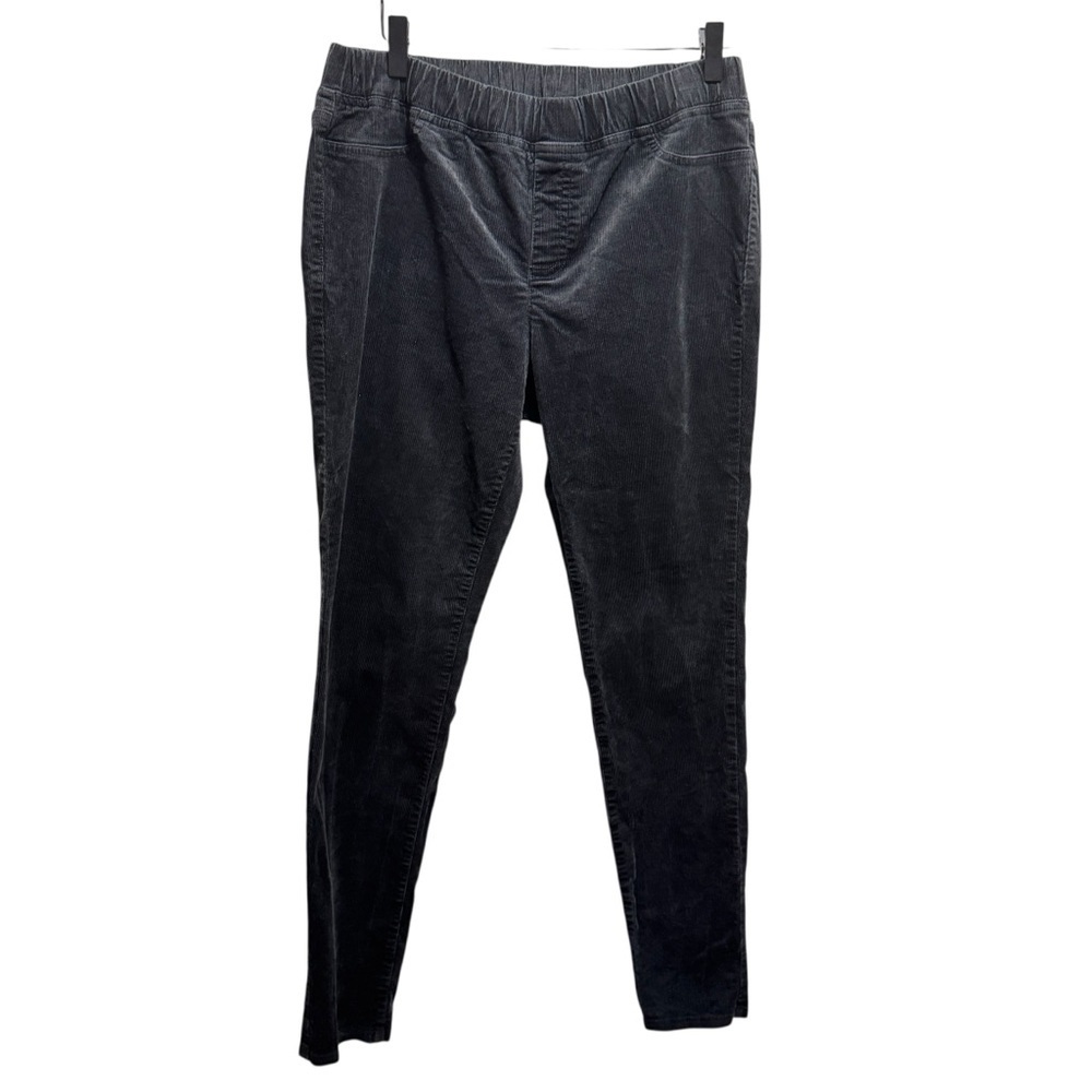 Eileen Fisher Grey Corduroy Leggings Elastic Waist Size Small